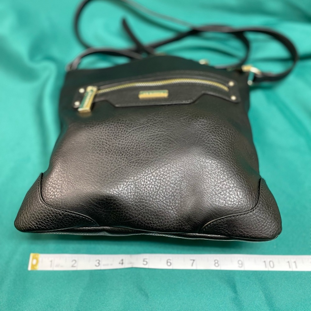 Big Buddha Black Crossbody Bag with Gold Details - Picture 3 of 13